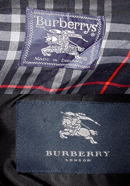 burberry rego|original Burberry label.